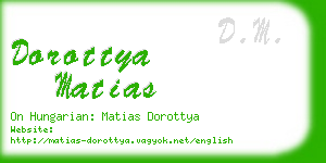 dorottya matias business card